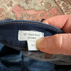 Madewell 10” Highrise Skinny jeans